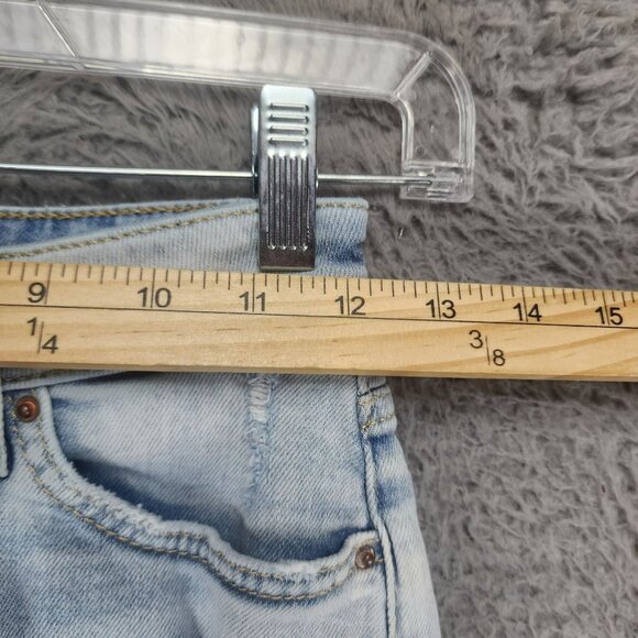 H&M Shorts Womens 2 Light Wash Stretch Mid Rise Denim Jeans - Picture 4 of 11